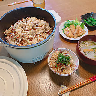 tttbbbさんのレシピを参考/レシピ共有OK/たっぷり生姜とサバ缶の炊き込みご飯/キャセロールで作る炊き込みご飯/キャセロールのある暮らし...などのインテリア実例 - 2020-03-17 12:11:23