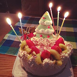 棚/クリスマスケーキ/ハンドメイド/クリスマスのインテリア実例 - 2015-12-23 21:14:11
