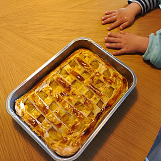 お菓子作り/アップルパイ/アップルパイ焼きました/料理部/クッキング...などのインテリア実例 - 2023-01-07 21:18:20