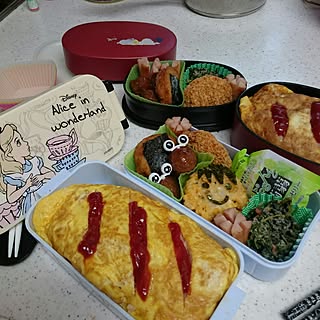 キッチン/こんにゃくゼリー❤/アリスのお弁当箱♪/目玉ピック/娘のお弁当♡...などのインテリア実例 - 2017-03-17 06:40:13