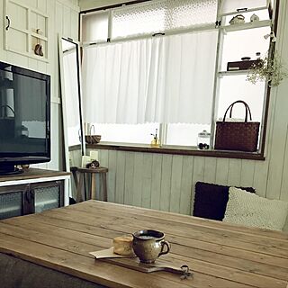 部屋全体/朝食/テレビ/DIY/かすみ草ドライ...などのインテリア実例 - 2017-02-11 09:28:42