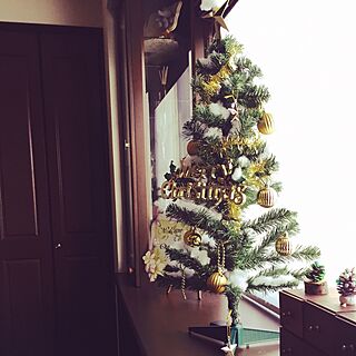 リビング/松ぼっくりツリー/クリスマスツリー/出窓/IKEA...などのインテリア実例 - 2015-12-26 12:48:03