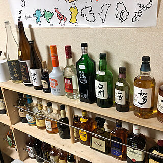 DIY/お酒/ウイスキー棚/棚のインテリア実例 - 2020-10-25 22:31:19