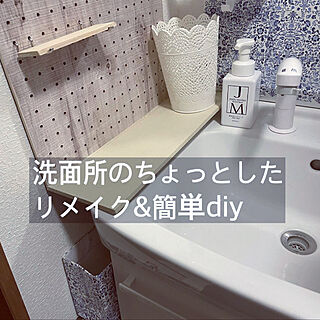 洗面所リメイク/diy_text様/掲載されました♡/洗面所/男前もナチュラルも好き...などのインテリア実例 - 2021-07-29 16:51:01