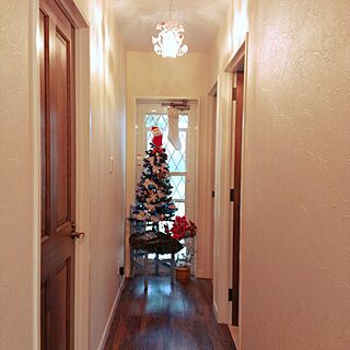 廊下/椅子はアンティーク/照明/クリスマスツリー/サンタさんのインテリア実例 - 2014-11-12 17:08:08