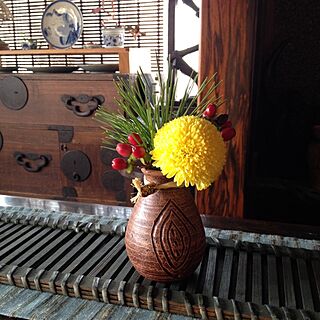 机/和だんす/花瓶/植物/お正月のインテリア実例 - 2014-01-01 21:28:28