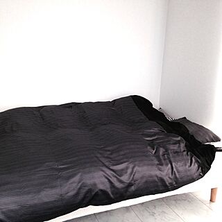 ベッド周り/ニトリ/モノトーン/白黒のインテリア実例 - 2014-02-15 04:00:09