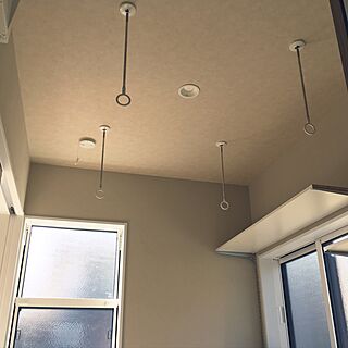 壁/天井/室内干し/珪藻土の壁/ホスクリーン/SAMOS Xのインテリア実例 - 2017-03-26 23:22:40