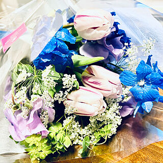花の妖精たち/チューリップ/お花のある暮らし/緑のある暮らし/青い花束...などのインテリア実例 - 2023-03-21 17:29:28