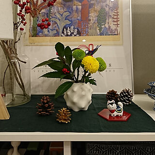 棚/お正月/賃貸マンション/花のある暮らし/アートのある部屋...などのインテリア実例 - 2018-12-29 19:45:48