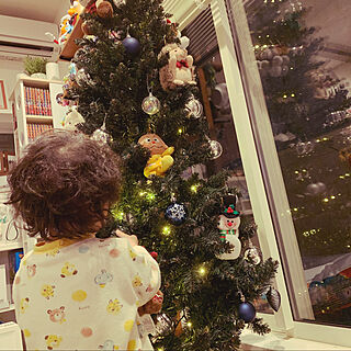 クリスマスツリー/クリスマス/狭いけど楽しみたい！/子供のいる暮らし/コストコ...などのインテリア実例 - 2020-11-19 17:48:19