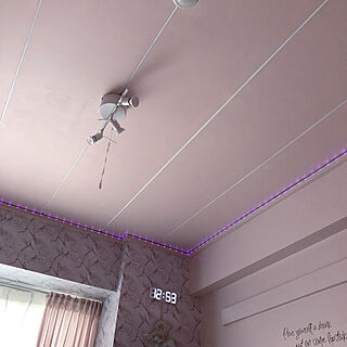 LEDテープライト/IKEA/ピンク色/壁/天井のインテリア実例 - 2022-03-07 12:58:37