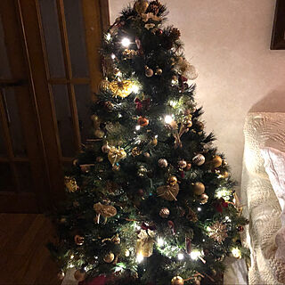 クリスマスツリー/ていねいに暮らす/好きな物に囲まれて/灯りのある暮らし/臨書中です。...などのインテリア実例 - 2021-11-12 11:27:38