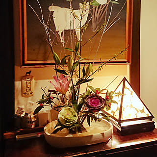 葉牡丹 生け花のおしゃれなアレンジ 飾り方のインテリア実例 Roomclip ルームクリップ