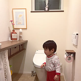 バス/トイレ/トイレインテリア/子育て中/一戸建て/吹き抜けのある家...などのインテリア実例 - 2018-04-13 07:11:44