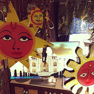 インド/木彫り/インドの天井飾り/DIYオブジェ/太陽...などのインテリア実例 - 2016-09-18 07:10:28