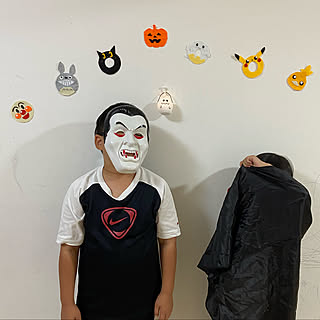 ハロウィン飾り/両面テープで貼っただけ/縫わない/わたしのハンドメイド 秋/ナチュラル...などのインテリア実例 - 2020-11-16 02:46:16