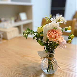 ダイニングテーブル/花/フラワーベース/花瓶/結婚式のお花...などのインテリア実例 - 2022-03-19 20:53:02