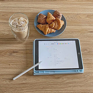 朝ごはん/おうちcafe/iPad/タブレットケース/タブレット...などのインテリア実例 - 2022-05-01 22:44:23