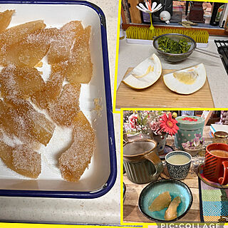 淡路島で買った晩白柚/晩白柚の皮のシロップ煮/キッチンのインテリア実例 - 2022-04-03 08:24:38