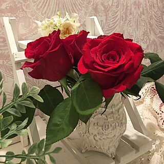 玄関/入り口/薔薇/花のある暮らし/ホワイトインテリア/いいね！ありがとうございます♪...などのインテリア実例 - 2017-03-18 20:30:31