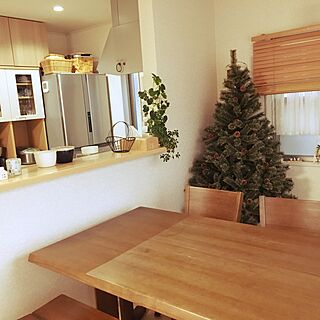 キッチン/ダイニング/クリスマスツリー180cm/クリスマスツリー/ナチュラル...などのインテリア実例 - 2017-01-09 00:44:53