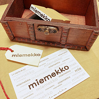 机/カード/ネームロゴハンコ/いつもいいねやコメありがとうございます♡/minne→miemekko...などのインテリア実例 - 2019-02-08 17:40:49