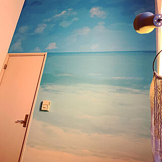 寝室/boho beach style/吹き抜け天井/塗装壁/塗ってみた...などのインテリア実例 - 2019-02-02 17:18:28