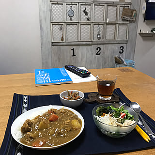 机/インスタ→chiisoccer_11/ニトリ/ランチョンマット/晩御飯♪...などのインテリア実例 - 2017-10-01 19:04:09