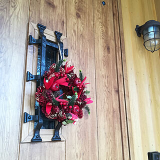 玄関/入り口/クリスマス/いつもいいねやコメありがとうございます♡/ニコアンドのクリスマスリース/ニコアンド...などのインテリア実例 - 2018-12-11 16:00:17
