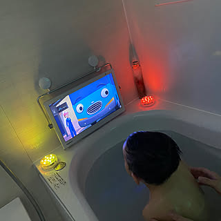 防水テレビ/プライベートビエラ/Panasonicポータブルテレビ/お風呂でTV/LEDセンサーテープライト...などのインテリア実例 - 2021-02-21 09:41:39