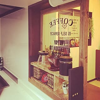 キッチン/coffee time/コーヒーコーナー/DIY/カフェ風...などのインテリア実例 - 2016-04-13 20:48:41