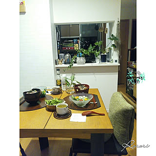 部屋全体/晩ご飯でした^ ^/植物love♡/食器大好き/Russell Hobbs...などのインテリア実例 - 2017-07-23 20:37:35