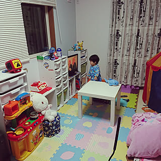 部屋全体/子供部屋/10歳2歳2ヶ月/2018/02/04現在/片付けても片付けても...などのインテリア実例 - 2018-02-04 20:17:25