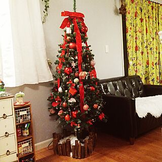 リビング/クリスマスツリー/海外インテリアに憧れて/赤が好き♡/フレンチ...などのインテリア実例 - 2016-11-15 19:30:29