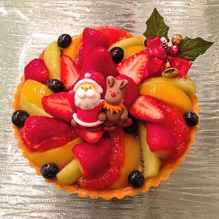 キッチン/ケーキ/クリスマス/フルーツタルト/クリスマスディナー...などのインテリア実例 - 2016-12-25 22:51:34