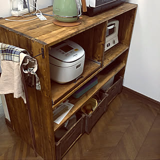 DIY お家作り♡知識なしDIYド初心者が炊飯器のスライドレール棚を本気で作った結果 炊飯器台