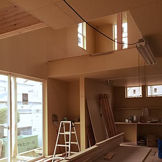 部屋全体/化粧梁/建設中/吹き抜けのある家/内装工事前...などのインテリア実例 - 2017-02-05 22:05:39