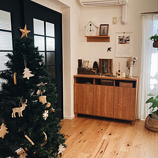 クリスマスツリー/クリスマス/観葉植物/マクラメプラントハンガー/壁に取り付けれる棚...などのインテリア実例 - 2021-12-23 13:18:55