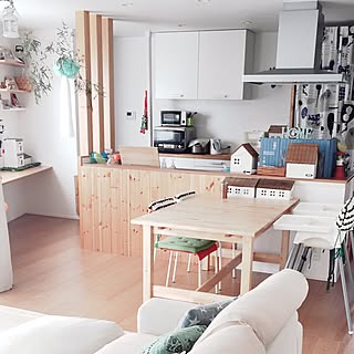 部屋全体/アイランドキッチン/DIY/IKEA/無印良品...などのインテリア実例 - 2017-07-13 09:06:54