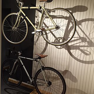 玄関/入り口/照明/自転車壁掛け/自転車のインテリア実例 - 2015-05-11 04:52:16