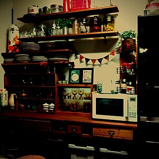 キッチン/megちゃん/ガーランド/レザークラフトのインテリア実例 - 2014-01-30 08:21:20