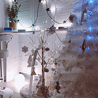 ホワイトクリスマス/クリスマス/クリスマスツリー/ホワイトインテリア/白樺ツリー...などのインテリア実例 - 2020-12-25 12:46:35