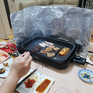 リビング/おうち焼き肉/おうち時間/ZOJIRUSHI ホットプレート/象印のある暮らし...などのインテリア実例 - 2022-03-20 21:14:06