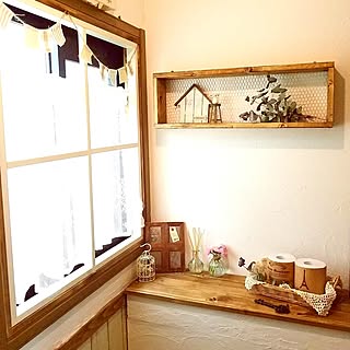 バス/トイレ/中古住宅リフォームなし/板壁DIY/腰壁DIY/DIY...などのインテリア実例 - 2017-04-13 07:23:26