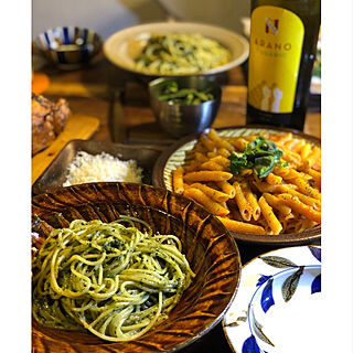 料理もインテリアの一部/波佐見焼/家庭菜園/パスタ/バジル...などのインテリア実例 - 2021-09-06 13:39:17