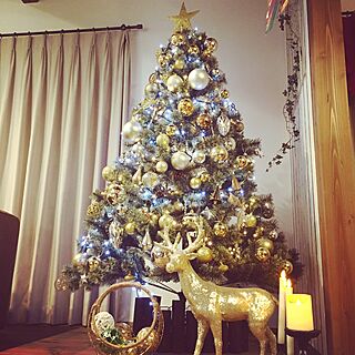 リビング/180cmツリー/クリスマスツリー/ツリー/ニトリのインテリア実例 - 2016-12-24 21:46:35