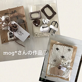 ベッド周り/mog*さんの作品/ミンネで購入/白と茶色が好き♡/皆さんに感謝します♪♪...などのインテリア実例 - 2018-03-18 12:27:18