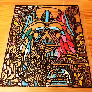 机/GLASS PAINT/ダイソー/STAR WARS/100均のインテリア実例 - 2015-12-03 00:36:36