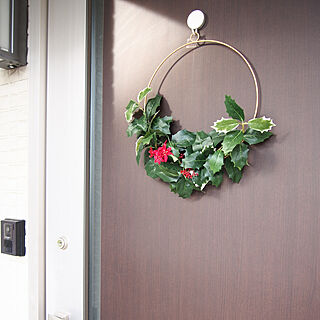玄関/入り口/IKEA/クリスマス/リース/ドアのインテリア実例 - 2018-11-21 22:51:50